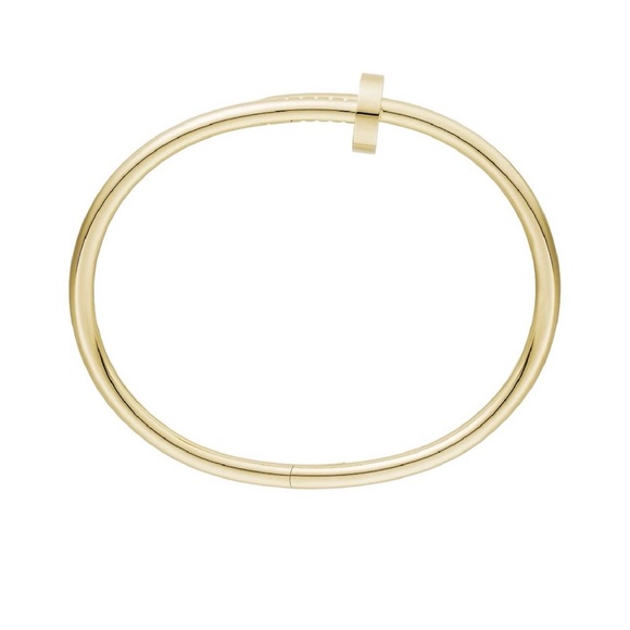 NEW Nail Cuff Bangle Bracelet in Gold - Picture 4 of 9